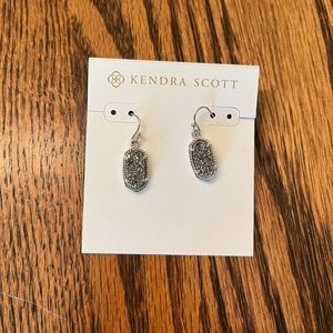 Kendra Scott platinum drusy earrings